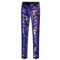 【Combination Special】Men's Shiny Luxury Embroidery Pants Purple
