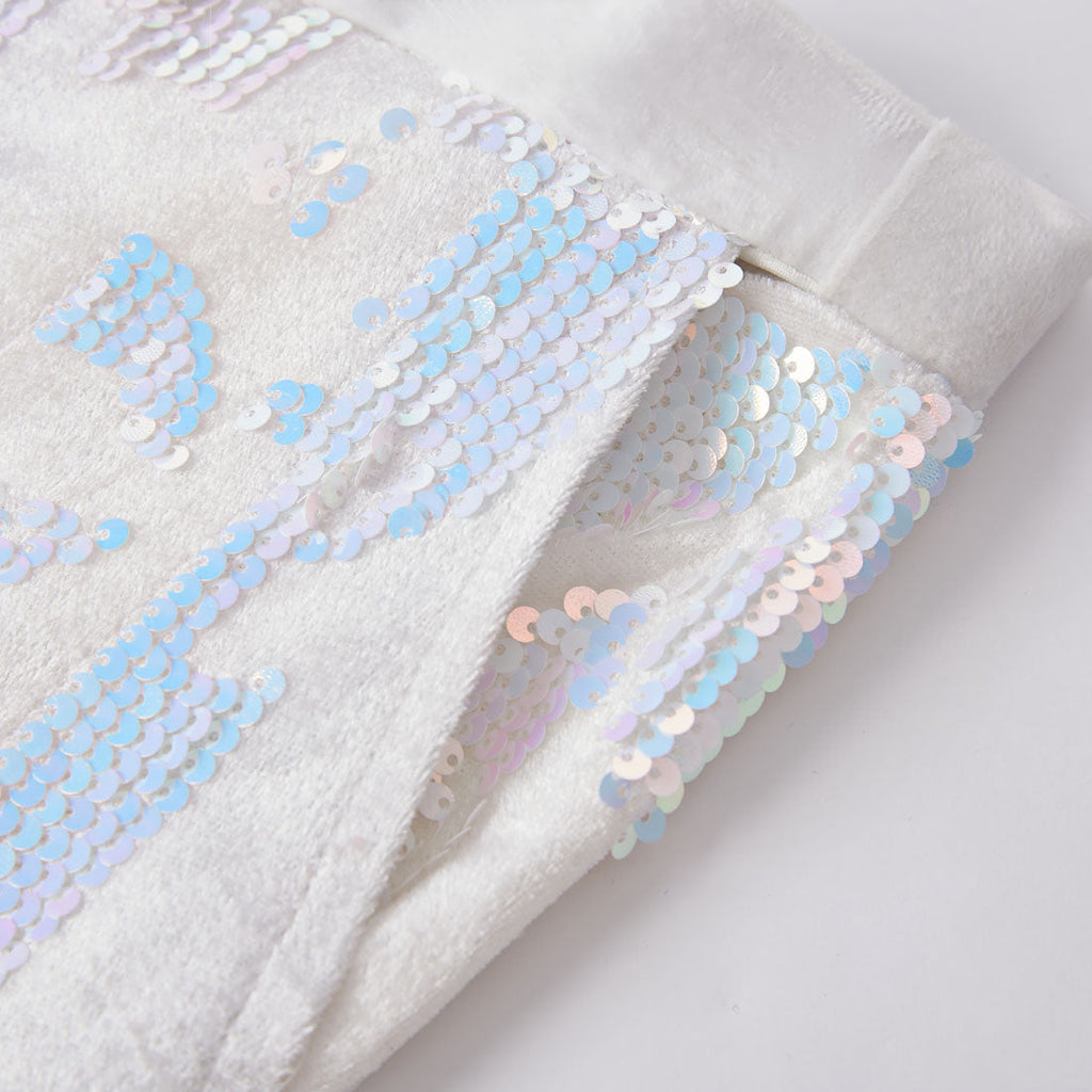 【Select pants size for set】 Men's Fashion Sequin White Pants