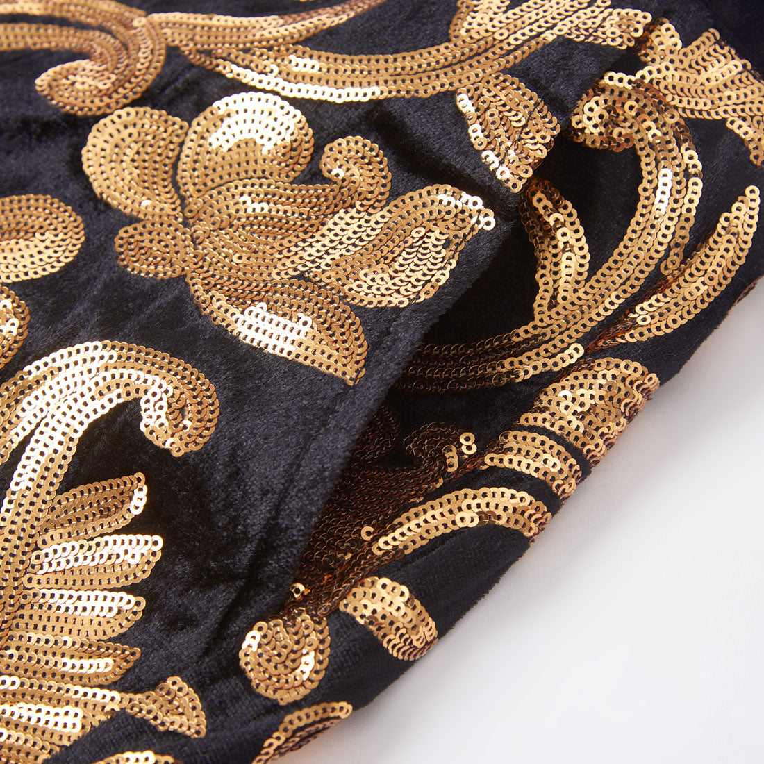 【Select pants size for set】Men's Shiny Luxury Embroidery Pants Gold