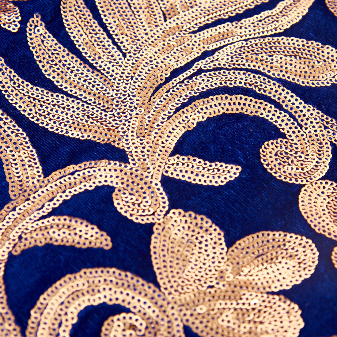 Men's Shiny Luxury Embroidery Pants Gold Blue