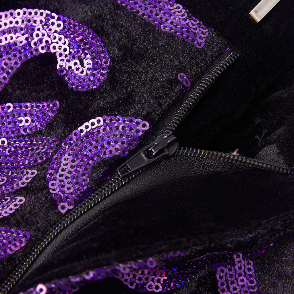 Men's Shiny Luxury Embroidery Pants Purple