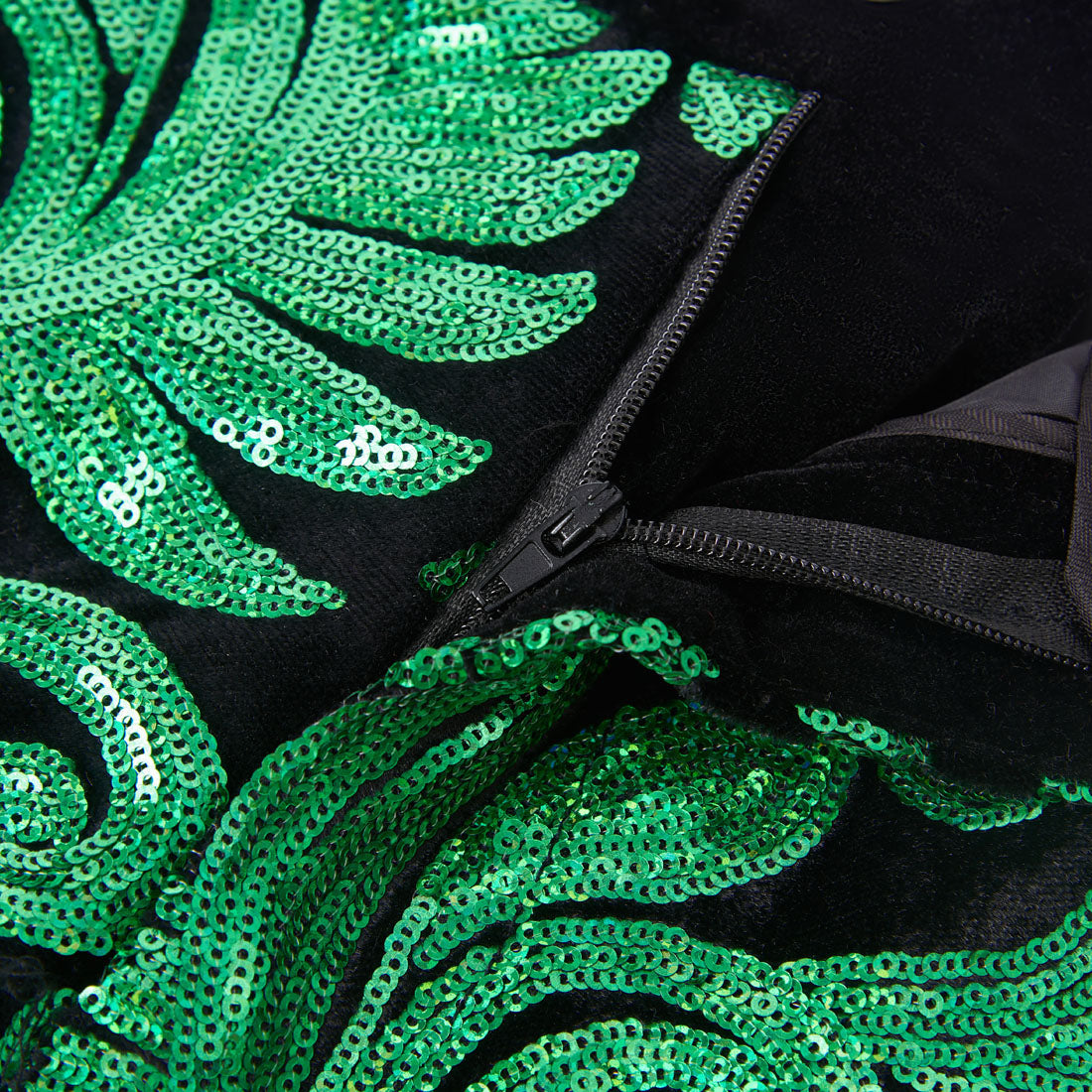 Men's 2-Piece Blossom Green Sequin Tuxedo Shawl Collar