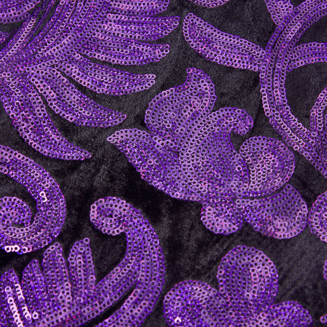 Men's Shiny Luxury Embroidery Pants Purple