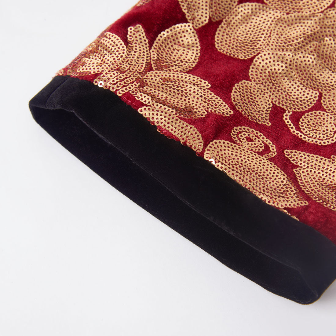 Men's Shiny Luxury Embroidery Pants Gold Red