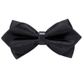Men's Classic Solid Black Angle Bow Tie