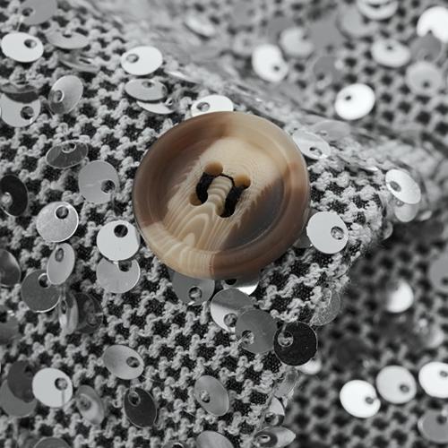 Men's Silver Sequin Polka Dot Silver Suit