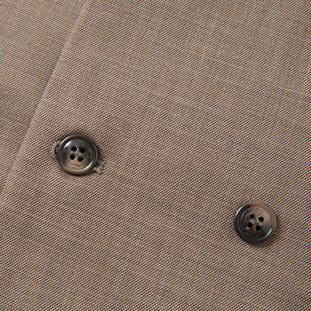 Men's 3-Piece One Button Fashionable Plaid Brown Suit