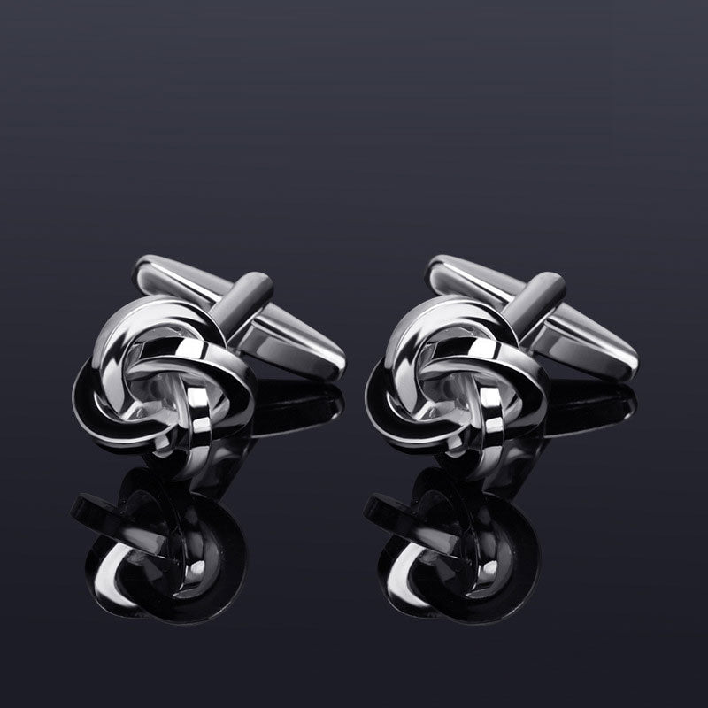 French Metal Knotted Cufflinks