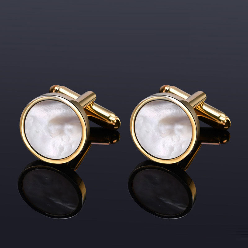 French Mother-of-pearl Inlaid Cufflinks
