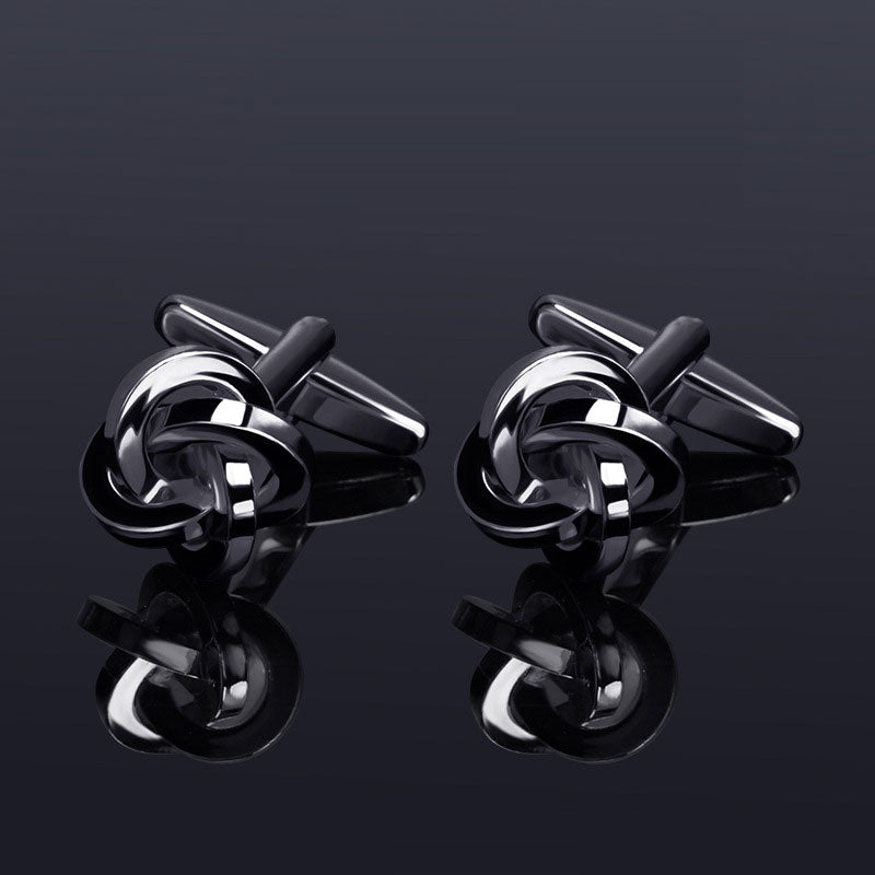 French Metal Knotted Cufflinks