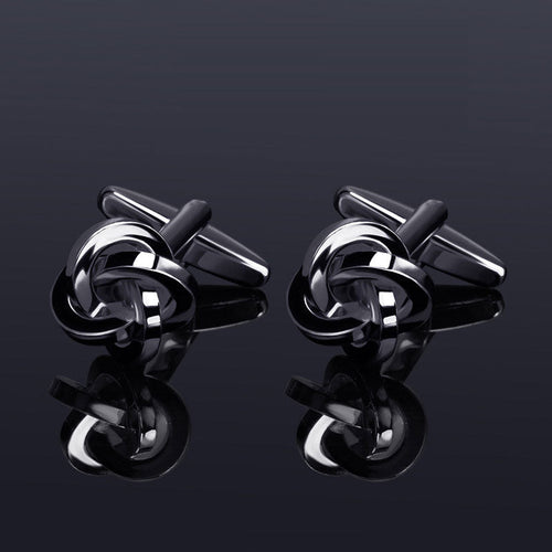 French Metal Knotted Cufflinks