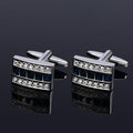 Triple Inlaid Crafted Shirt Cufflinks