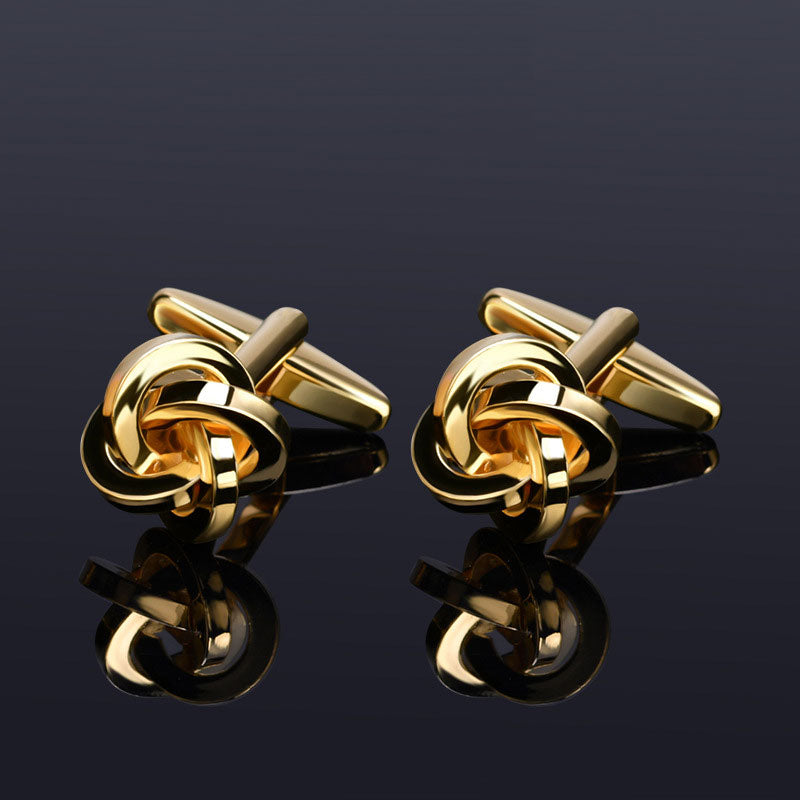 French Metal Knotted Cufflinks