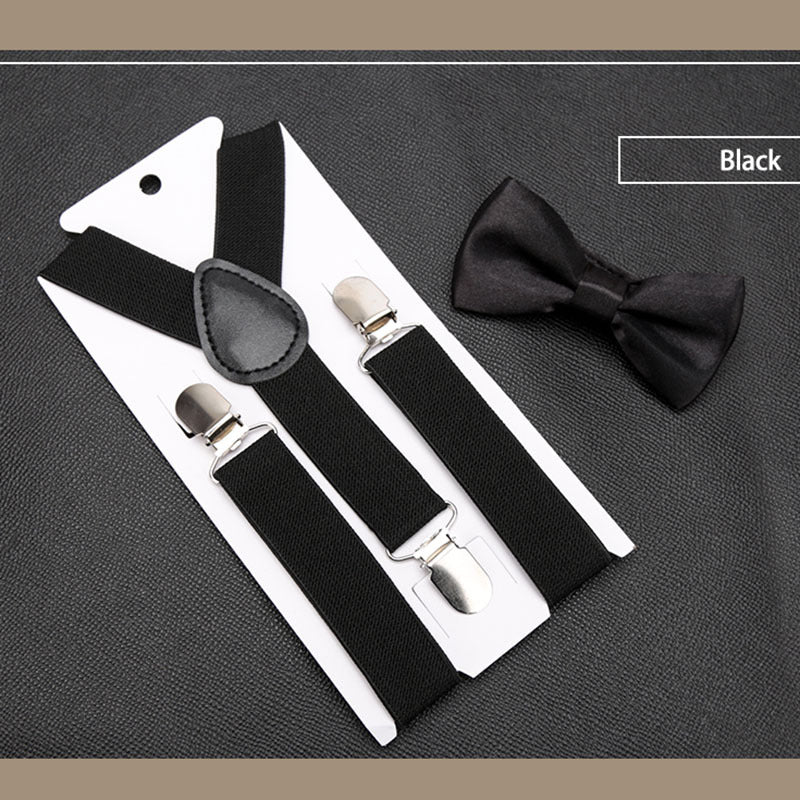 Men's Classic Bow Tie & Suspenders Set 16 Color