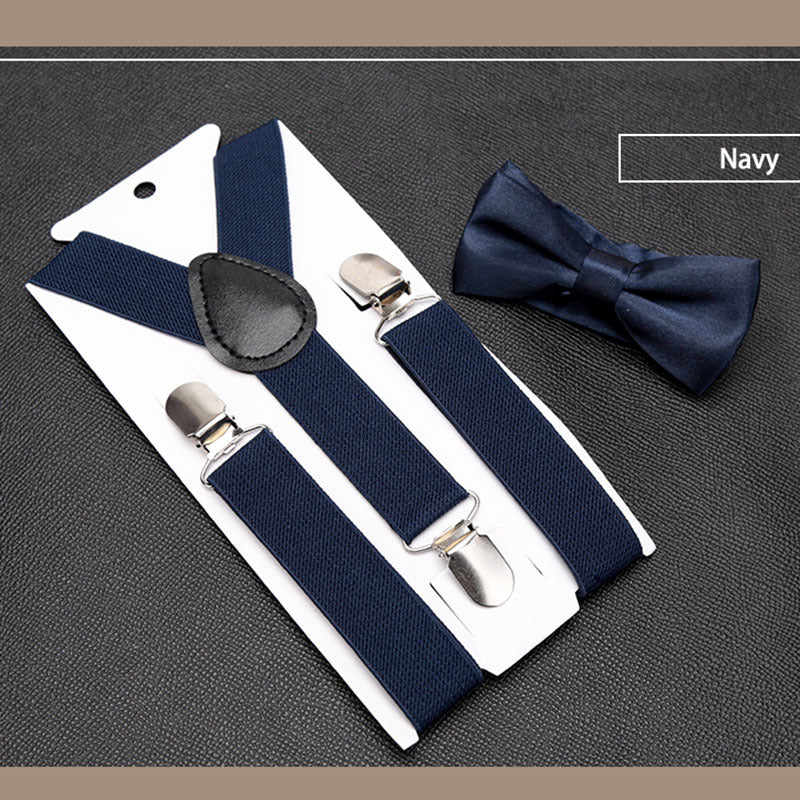 Men's Classic Bow Tie & Suspenders Set 16 Color