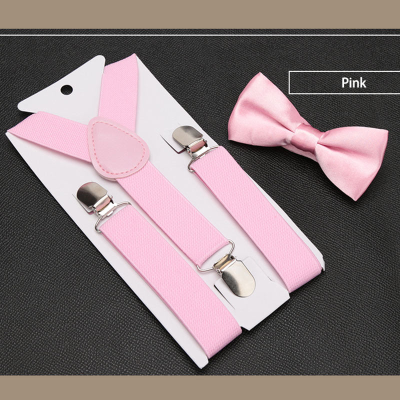 Men's Classic Bow Tie & Suspenders Set 16 Color