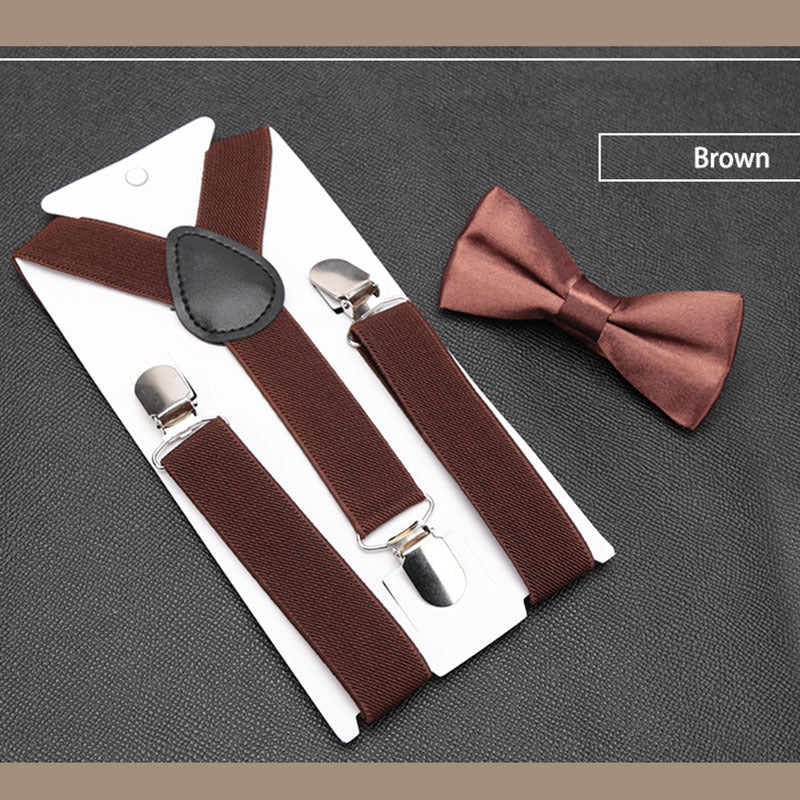 Men's Classic Bow Tie & Suspenders Set 16 Color