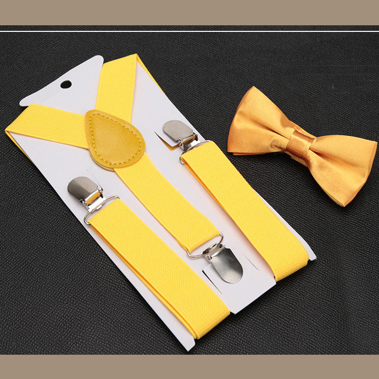 Men's Classic Bow Tie & Suspenders Set 16 Color