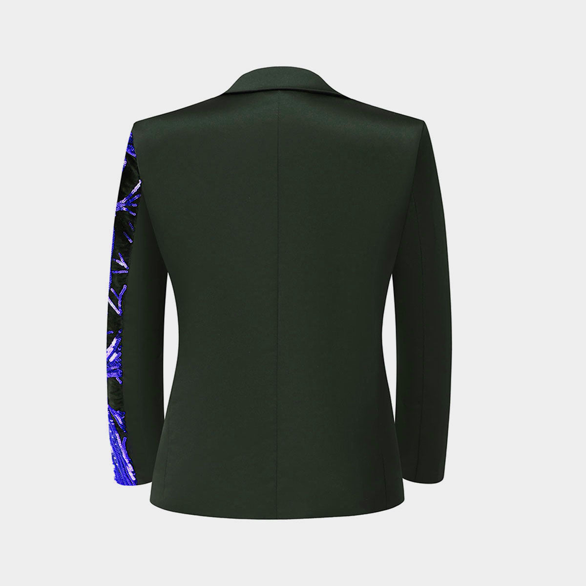 Boy's 2-Piece Navy Sequin Branches Black Suit Tuxedo
