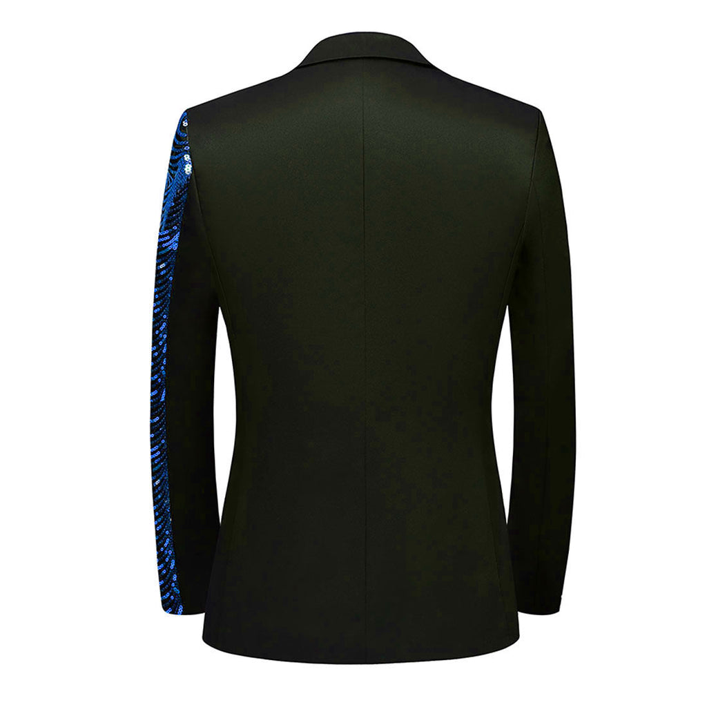 Boy's 2-Piece Navy Sequin Water Ripples Black Dress
