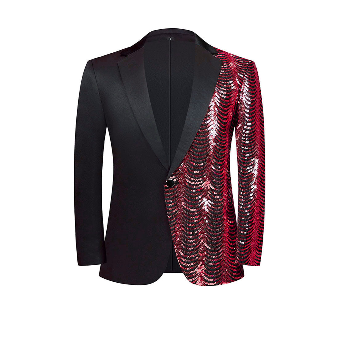 Boy's 2-Piece Red Sequin Water Ripples Black Dress