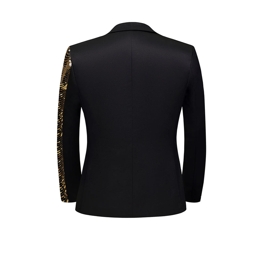 Boy's 2-Piece Gold Sequin Water Ripples Black Dress