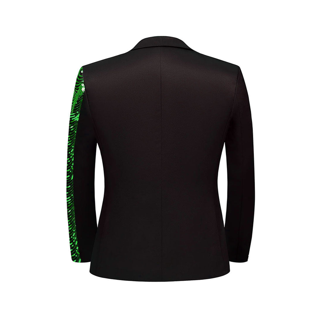 Boy's 2-Piece Green Sequin Water Ripples Black Dress