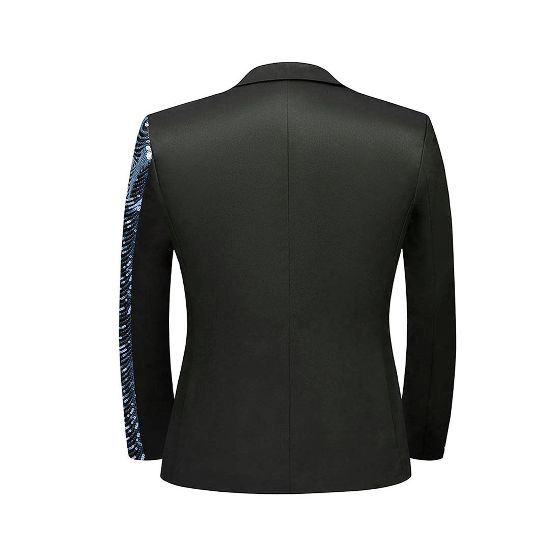 Boy's 2-Piece Silver Sequin Water Ripples Black Dress