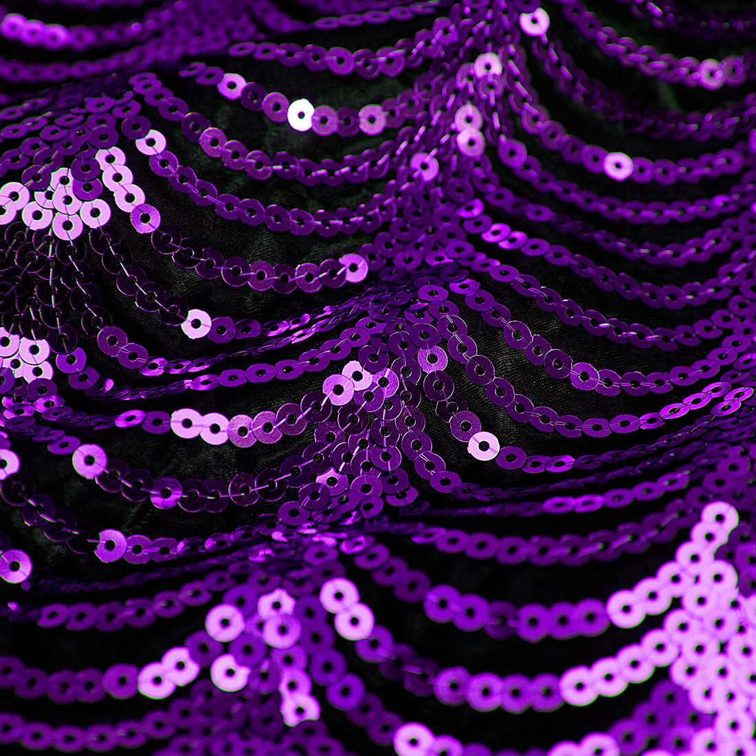 Boy's 2-Piece Purple Sequin Water Ripples Black Dress