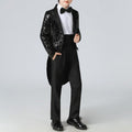 Boy's Black Sequined Tuxedo 2-Piece Gown