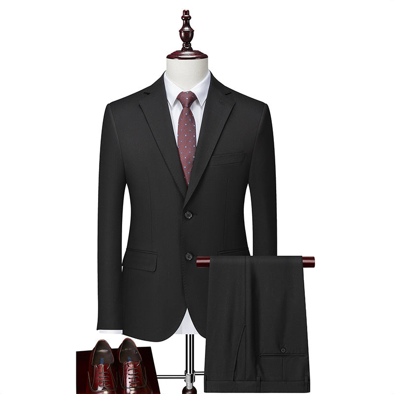 Men's 3-Piece Black Texture Suit Set