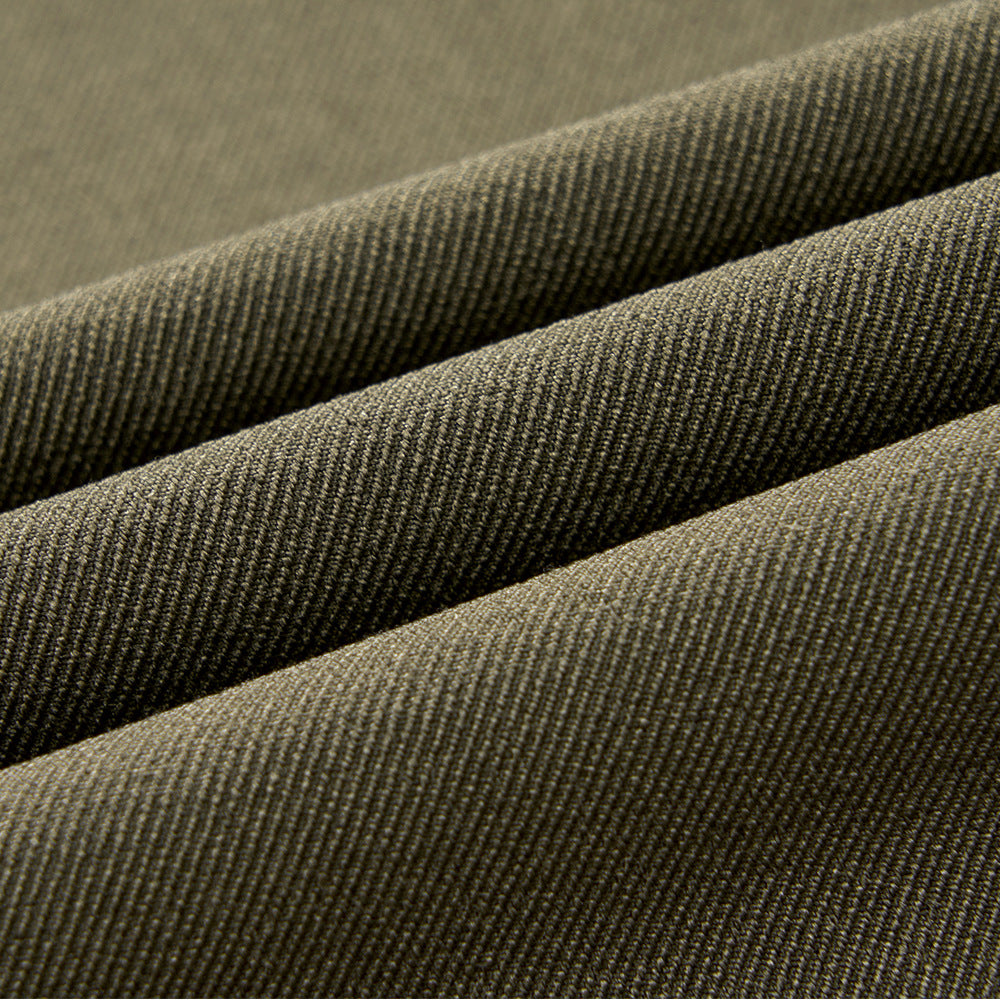 Men's 3-piece Barge Collar Olive Green Suit