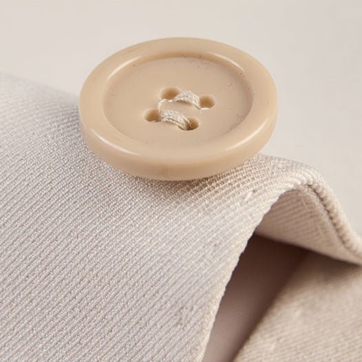 Men's 3-piece Barge Collar Beige Suit