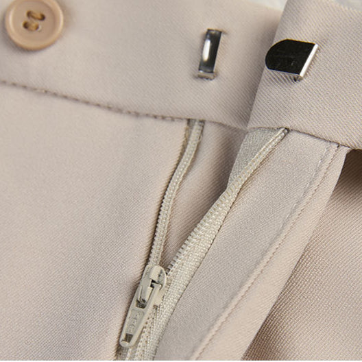 Men's 3-piece Barge Collar Beige Suit