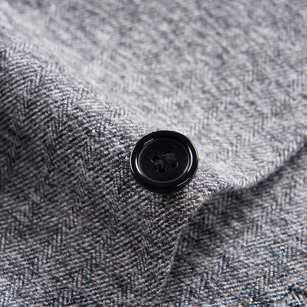 Men's 3-Piece Slim Fit Wool Blend Gray Suit