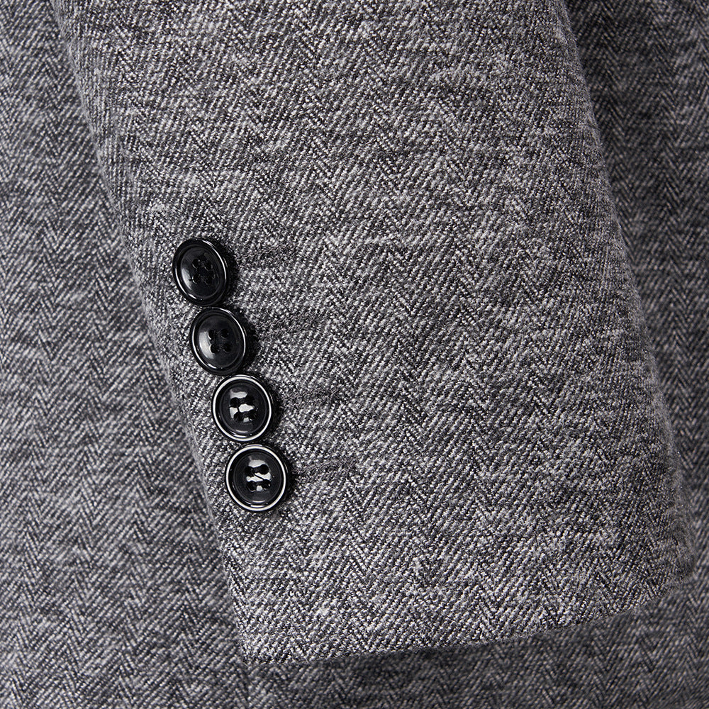 Men's 3-Piece Slim Fit Wool Blend Gray Suit