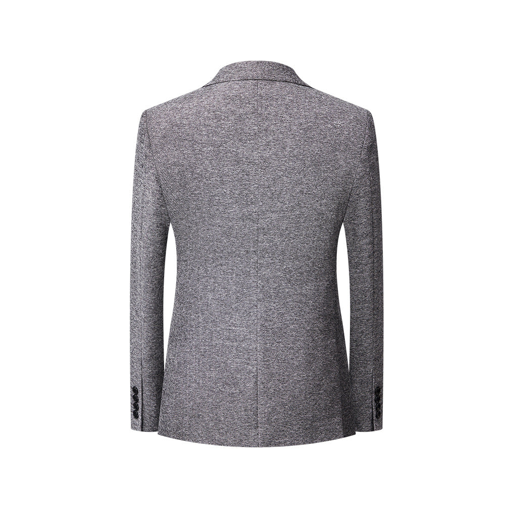 Men's 3-Piece Slim Fit Wool Blend Gray Suit