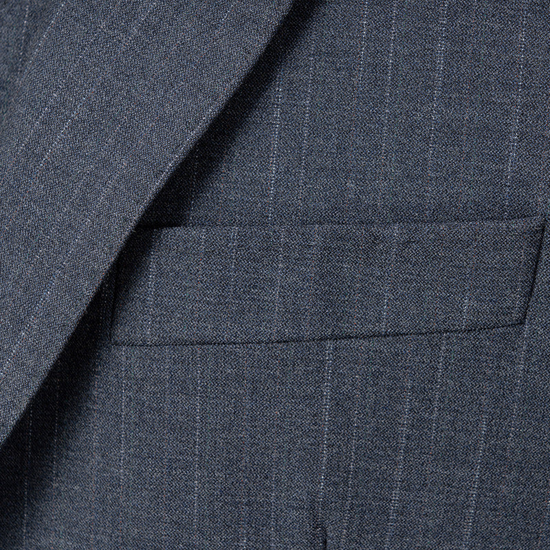 Men's 3-Piece Side Slit Dark Blue Suit
