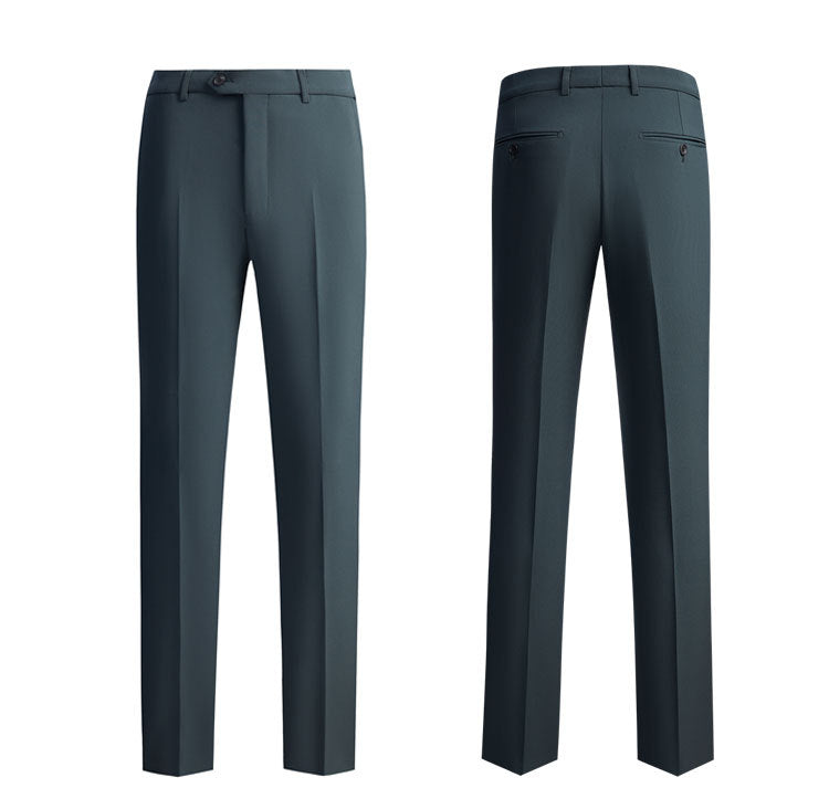 Men's 2-Piece Double-breasted Dark Green Texture Suit