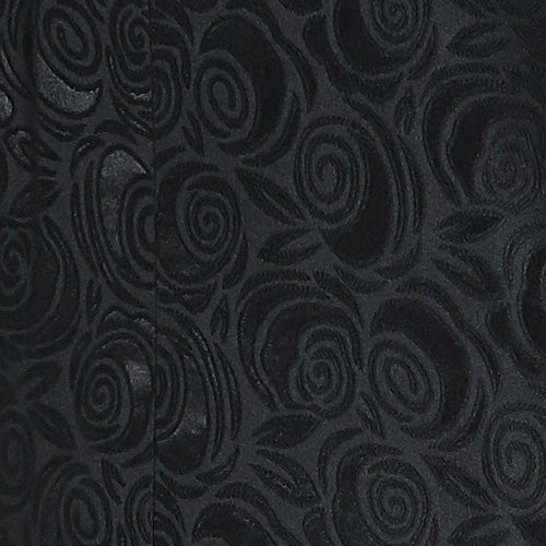 Men's Rose Embroidery Black Pants