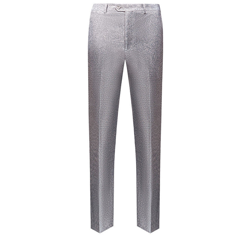 【Select pants size for set】Men's Sparkling Silver Pants