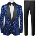 Men's Sequin Navy Jacket Blue Falling Stars