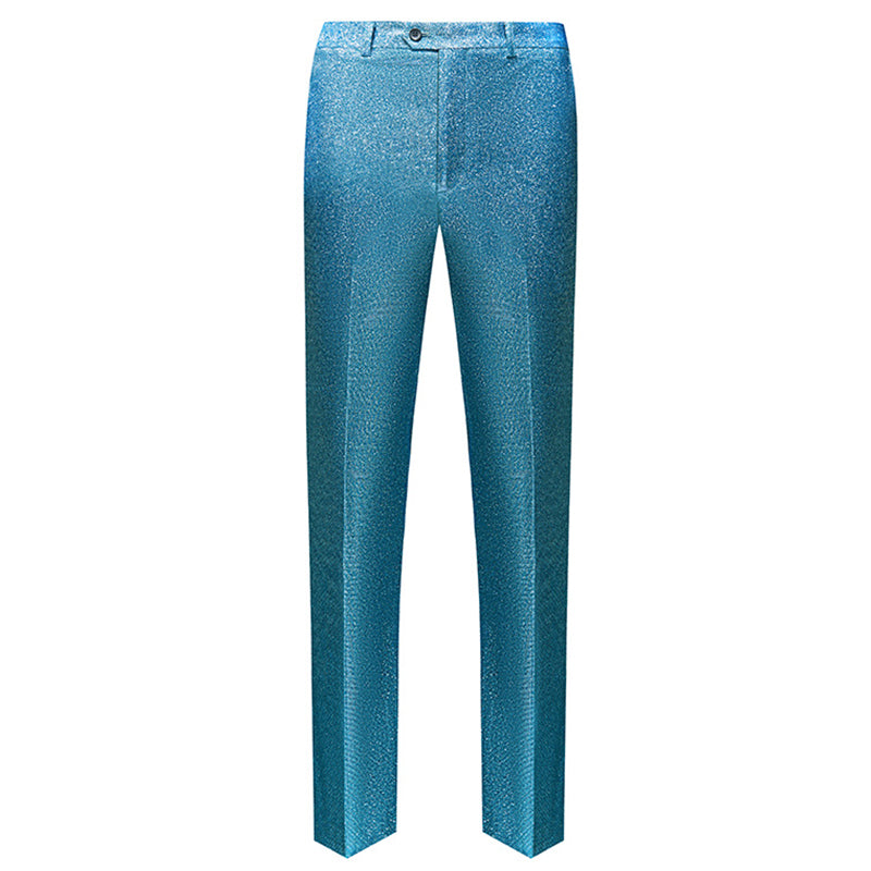 【Select pants size for set】Men's Blue Sequin Pants
