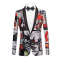 Men's Fashion Portrait Graffiti Sequined Embroidered Jacket