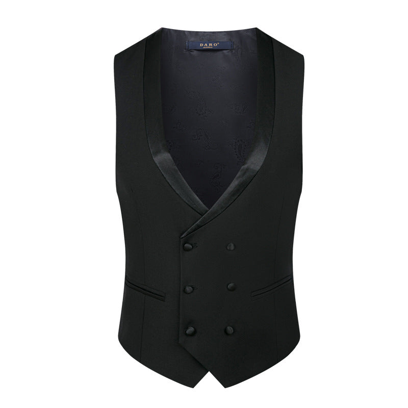 Men's 3-Piece Rhinestone Embellishments Wedding Black Tuxedo