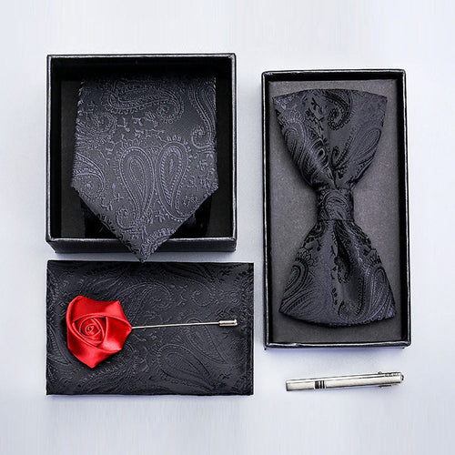 Men's  6-piece Set  High Quality Paisley Accessories 5 color