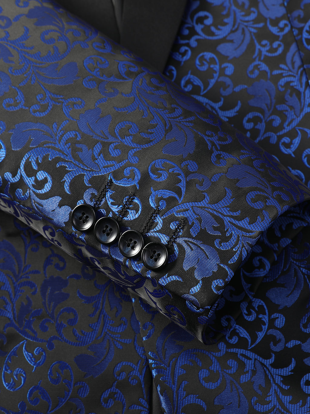 Men's Floral Print Button Front Suit Set, Long Sleeve Blazer & Pants Two-Piece Set for Formal Party Wedding Guest, Fashion Men's Clothing for All Seasons