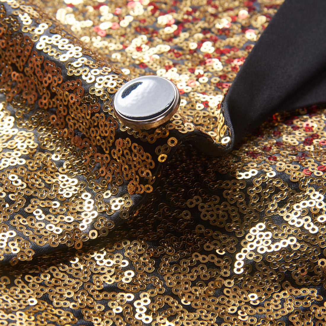 Men's Gradient Sparkling Red and Gold Tuxedo