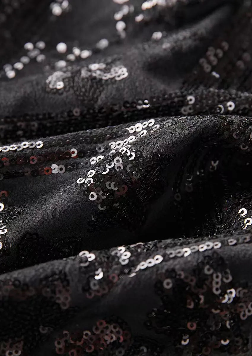 Men's Starry Sequin Black Luxury Tuxedo