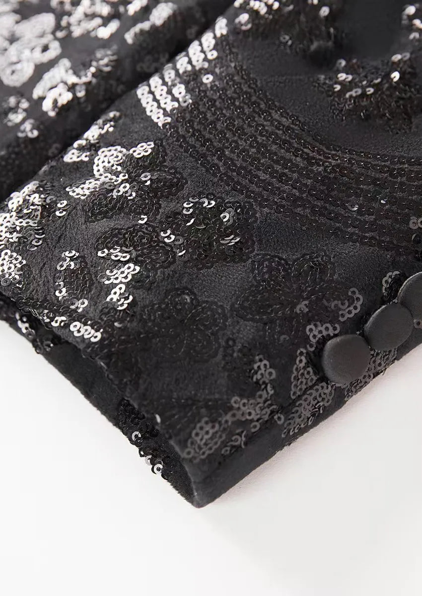 Men's Starry Sequin Black Luxury Tuxedo